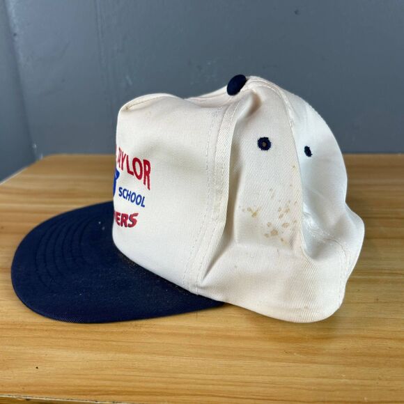 Vtg Irvin W. Taylor Middle School Panthers YoungAn Cap Hat One Size Blue White - Picture 2 of 7